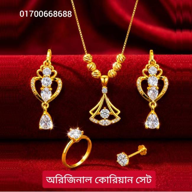 Korean necklace full set 4p